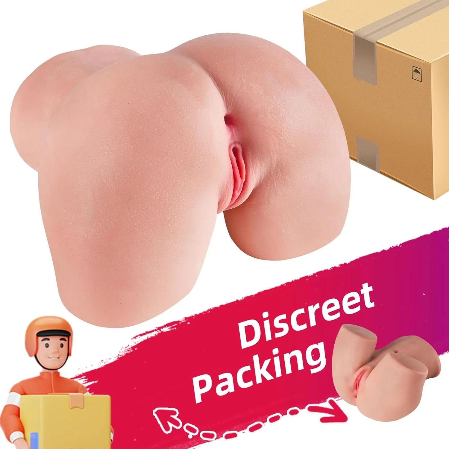 LuxeGrip Portable Sex Doll 5.9LB | Dual Channel Stroker Kit - Image 5