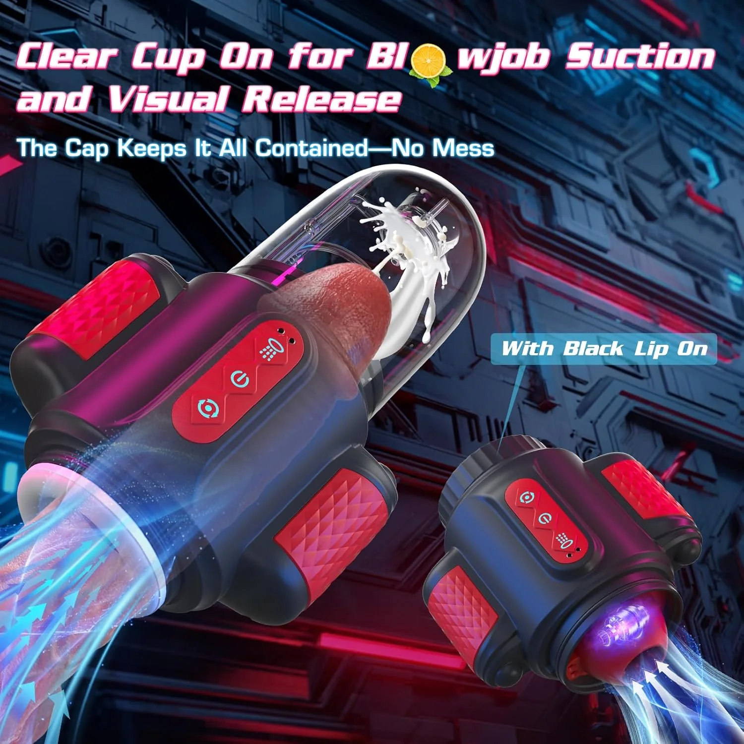 HydroPulse 7-in-1 Water Spray Rotating Suction Male Masturbator - Image 4