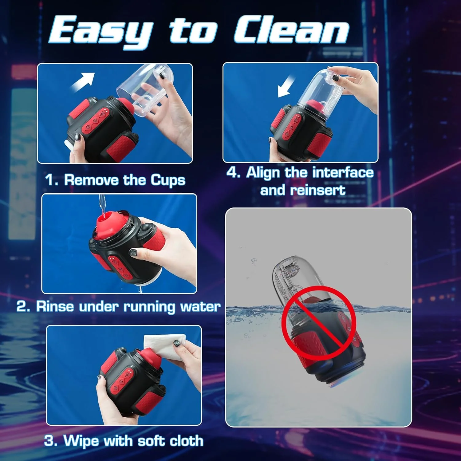 HydroPulse 7-in-1 Water Spray Rotating Suction Male Masturbator - Image 8