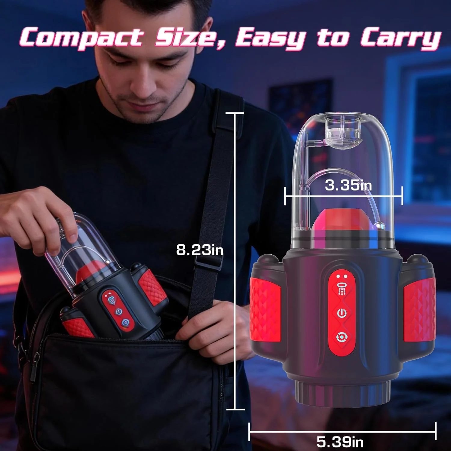 HydroPulse 7-in-1 Water Spray Rotating Suction Male Masturbator - Image 9