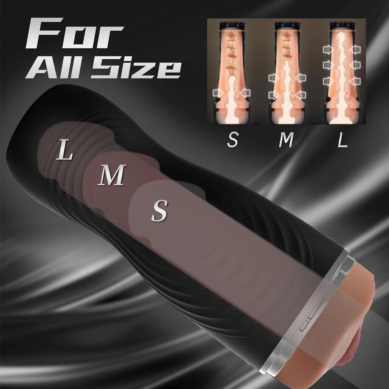DeepLuxe 8.5" Realistic Pocket Pussy Male Masturbator Cup - Image 4