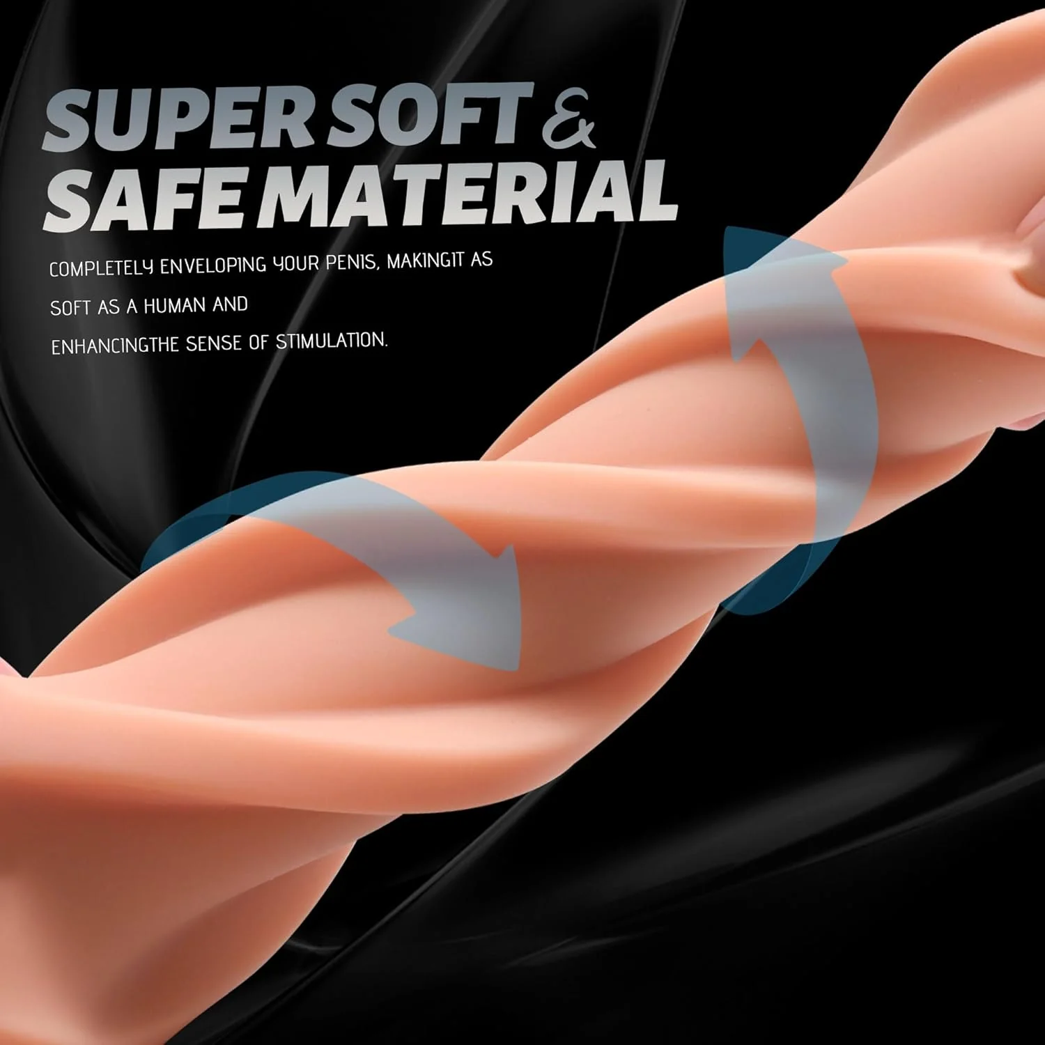 FlexCore Realistic 8" Pocket Pussy Male Masturbator Cup - Image 4