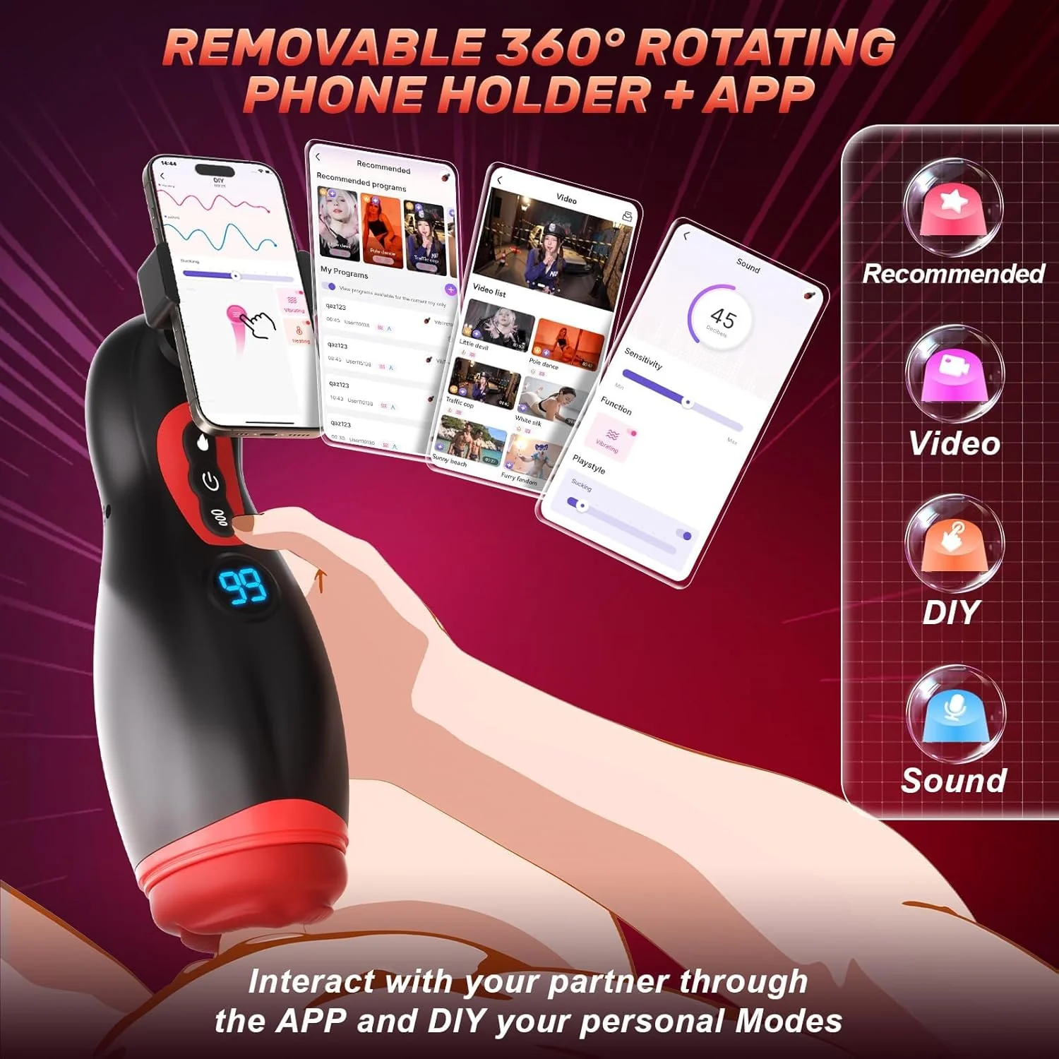 PulseDock APP Heating Male Masturbator with Suction & Vibration - Image 5