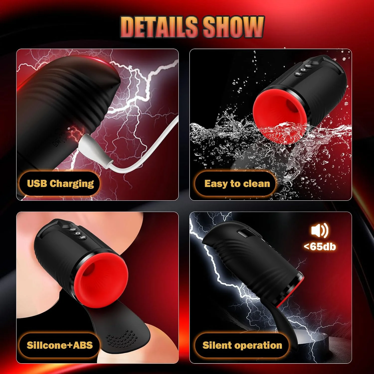 TitanFlow 4-in-1 Male Stroker 10 Modes Pump Trainer - Image 7