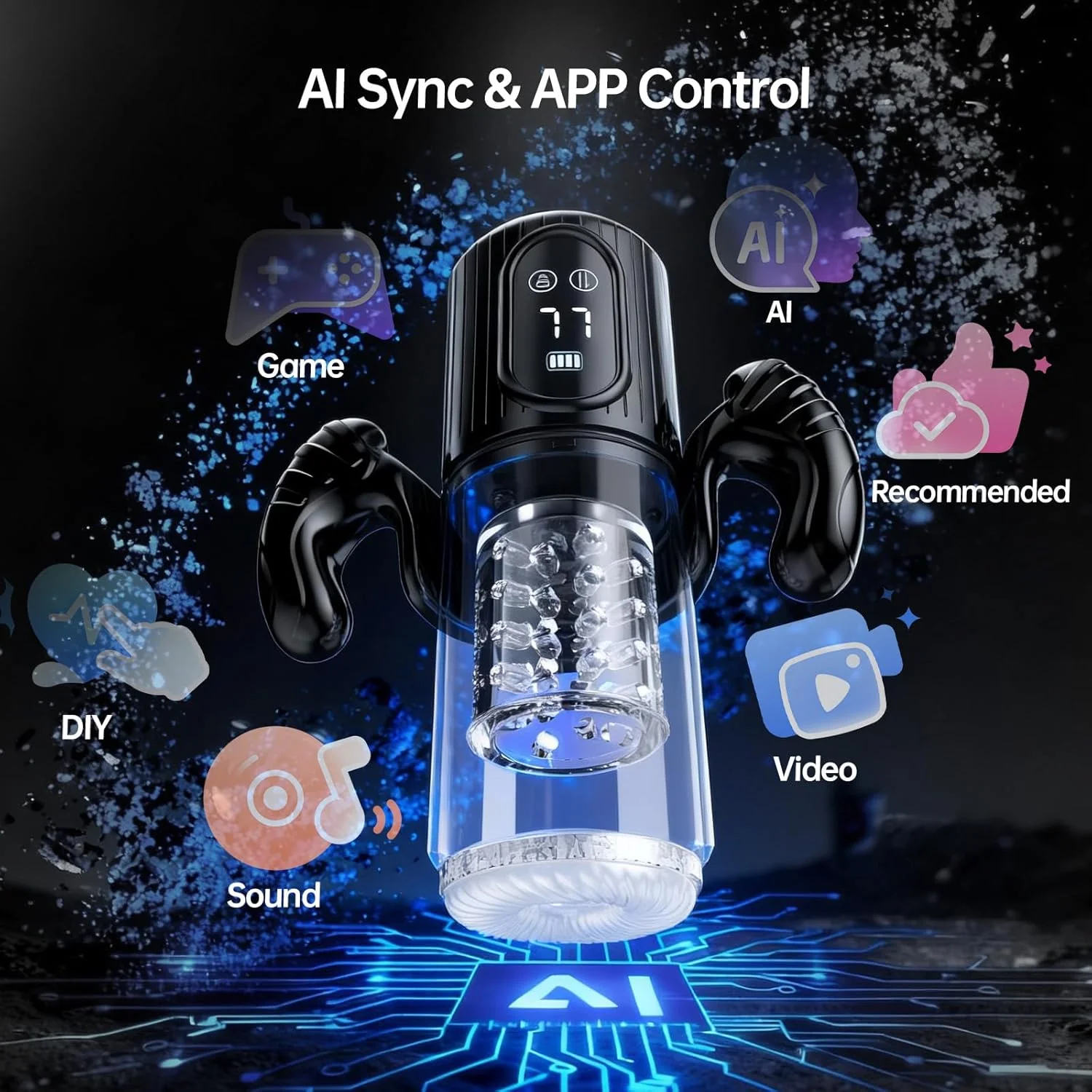 ThryveX AI Male Masturbator Thrust Rotation Suction App - Image 4