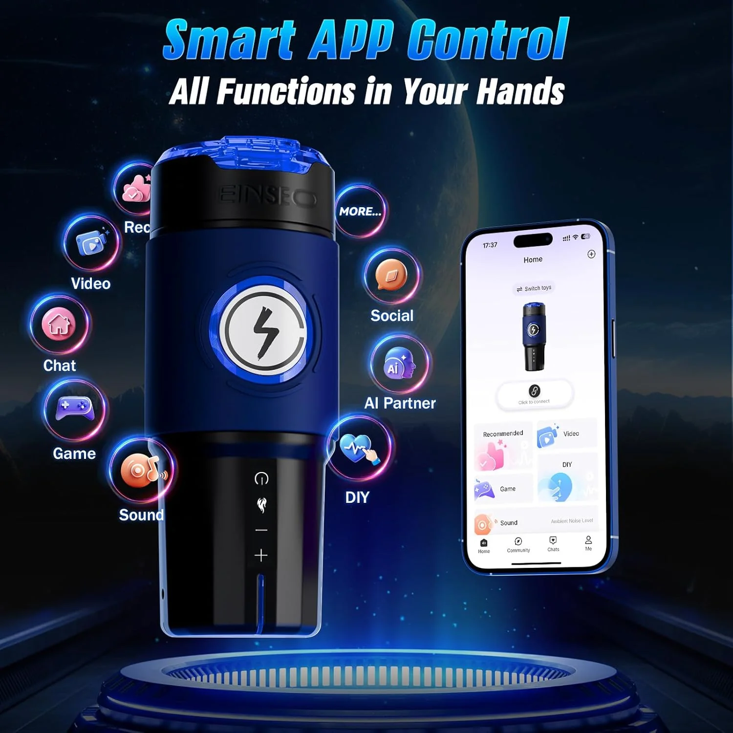 SynchroHeat AI App Thrusting Heated Pocket Pussy Stroker - Image 3