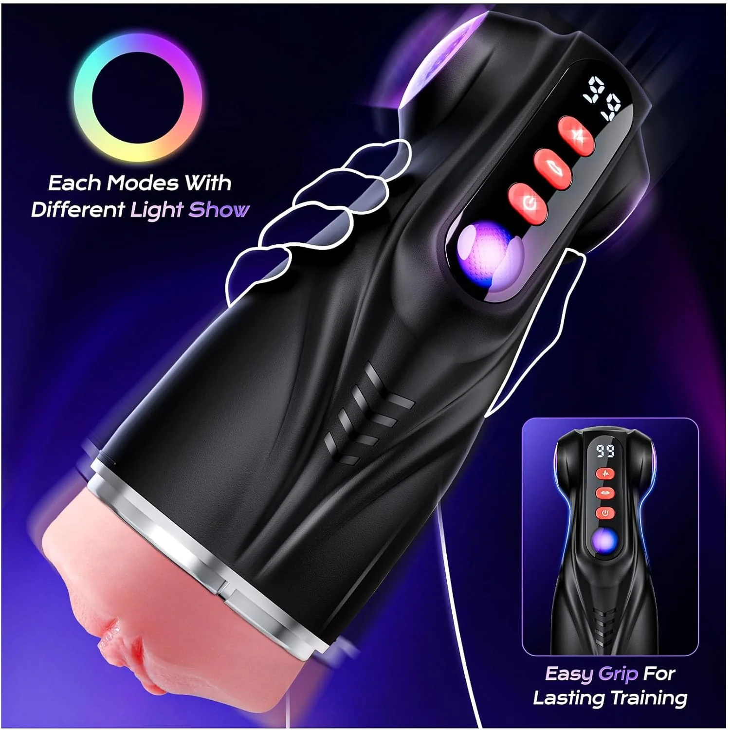 PrismSync AI Sync Pocket Pussy 3 Sleeves 9 Suction 9 Vibration - Image 7