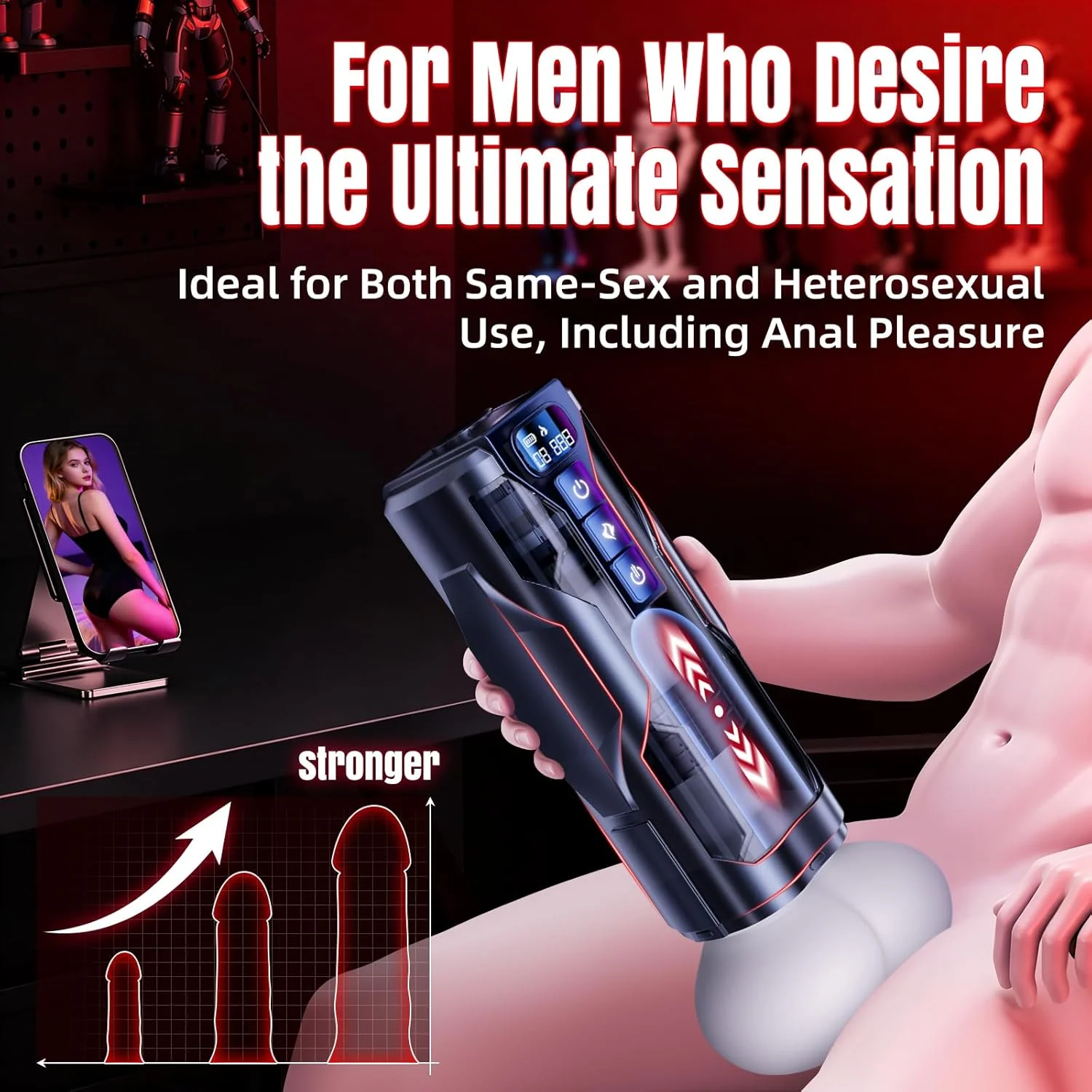 BootyForge Automatic Heated Pocket Pussy Thrusting Male Masturbator - Image 2