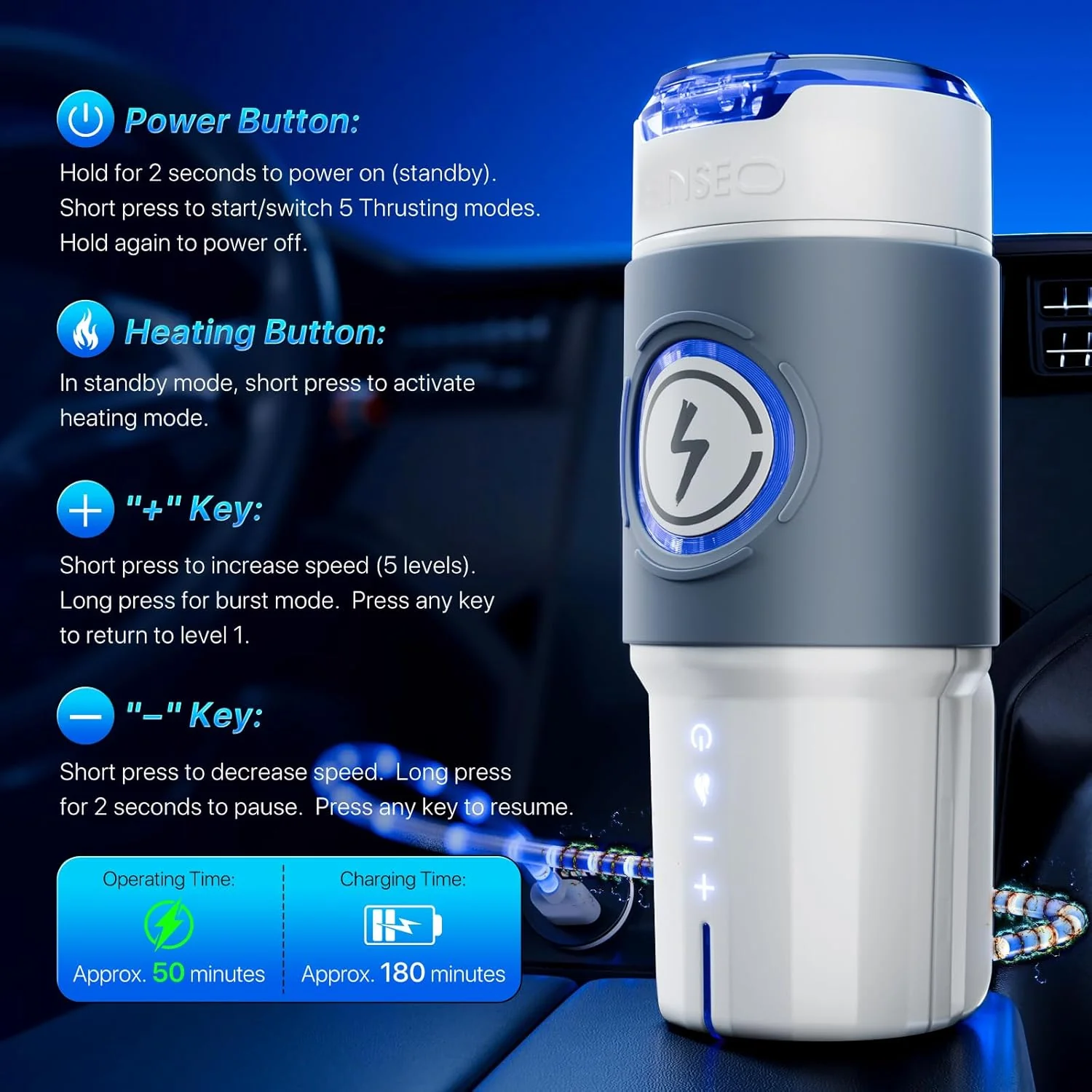 HyperGlide AI App Control Thrusting Heated Pocket Pussy Stroker - Image 6