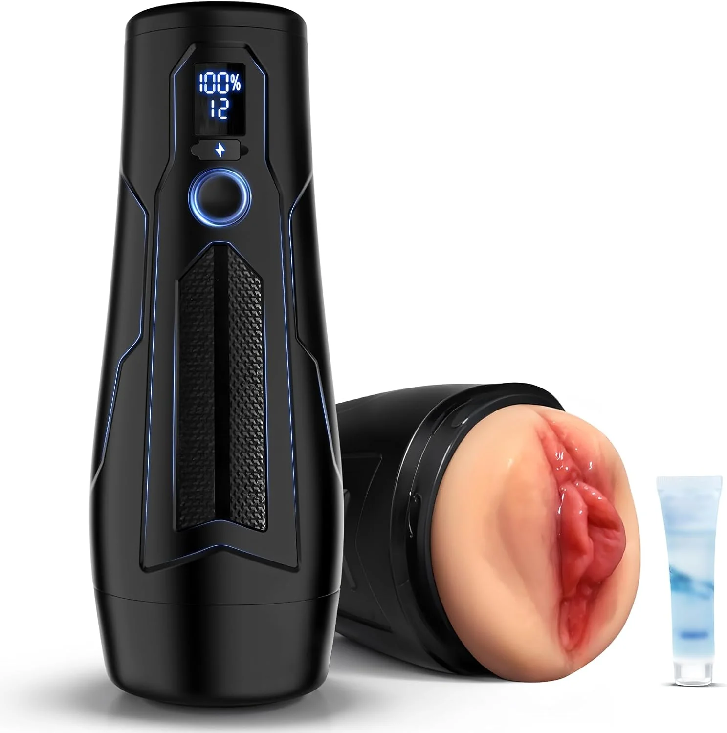 VortexVault Realistic Pocket Pussy 12 Mode Vibrating Stroker