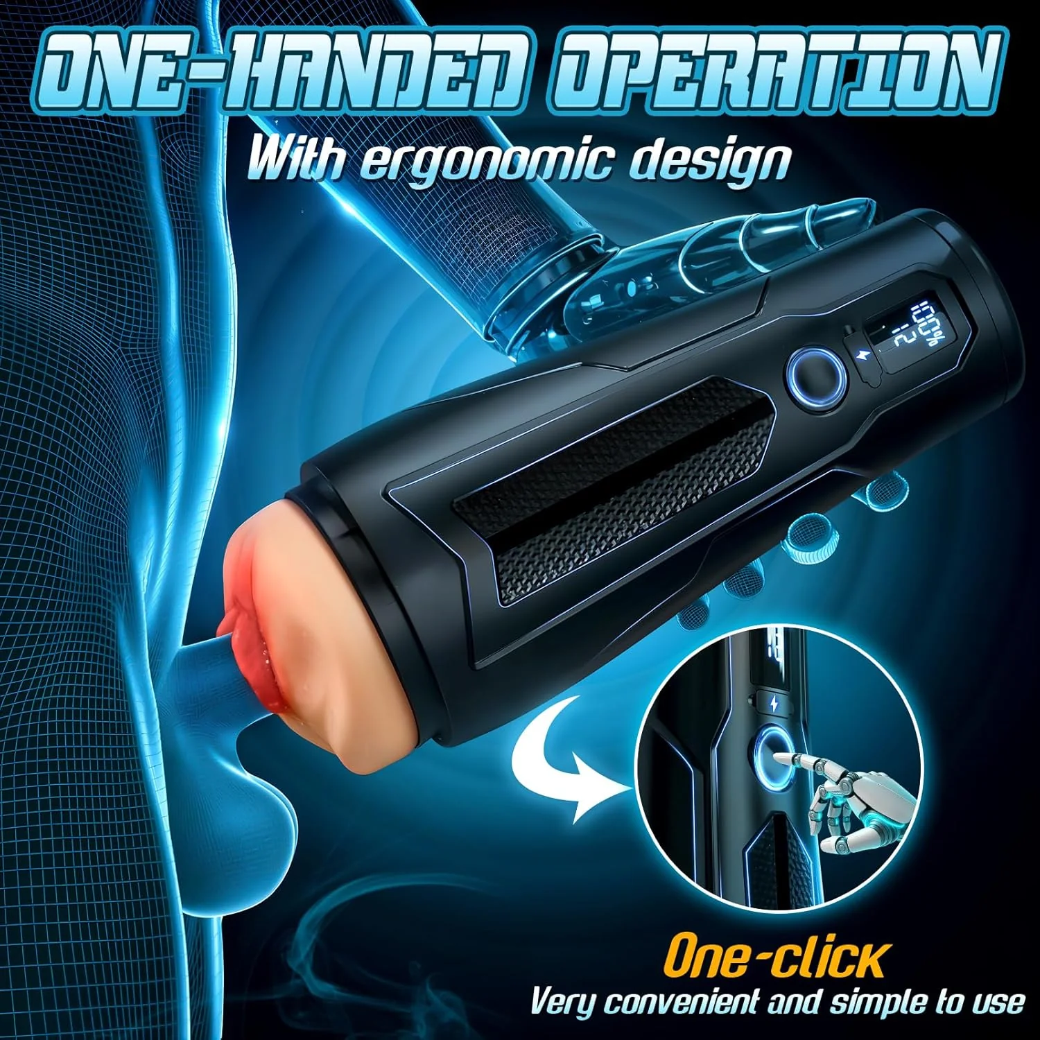 VortexVault Realistic Pocket Pussy 12 Mode Vibrating Stroker - Image 5