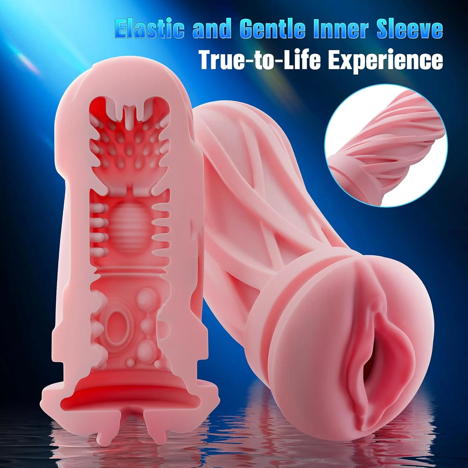 ThermoThrust Thrusting Heated Pocket Pussy 5 Speed Stroker - Image 5