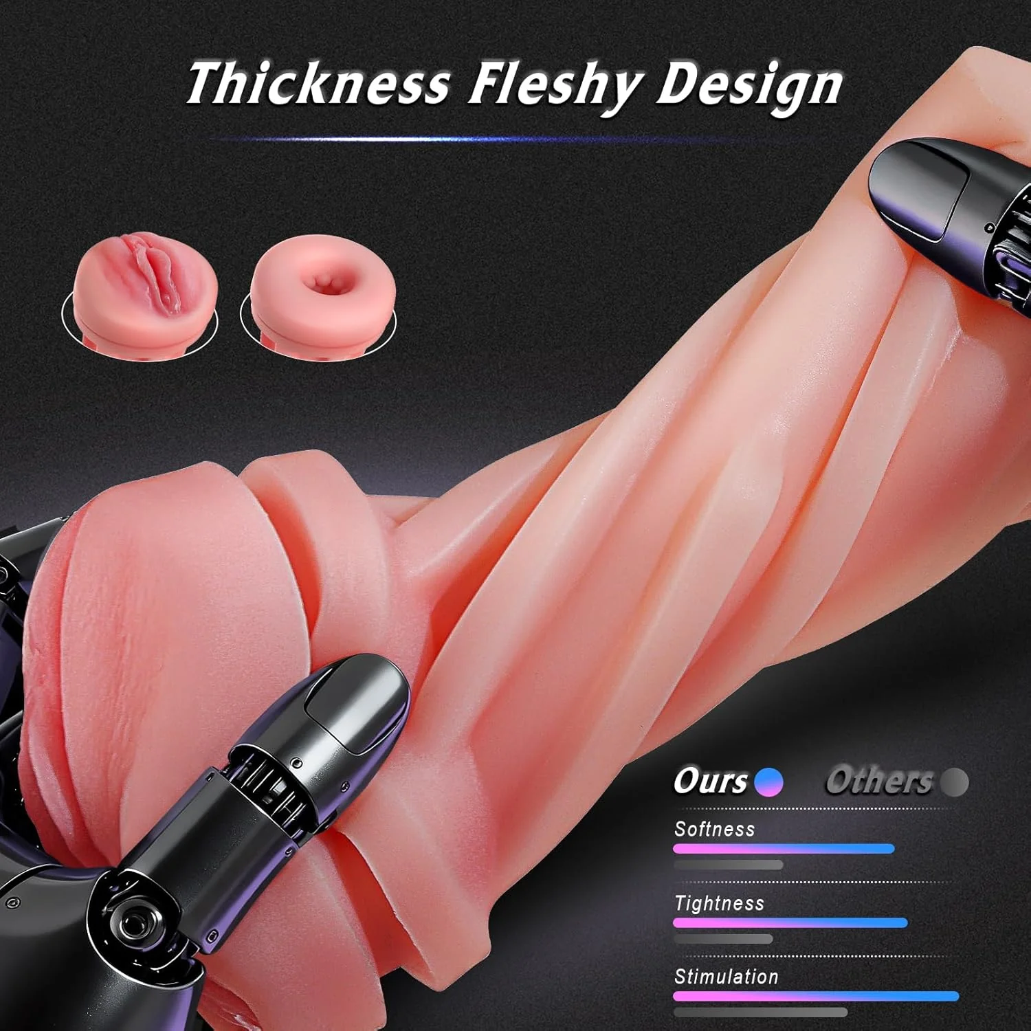 PulseForge Vibrating Penis Pump Stroker with 2 Sleeves - Image 6
