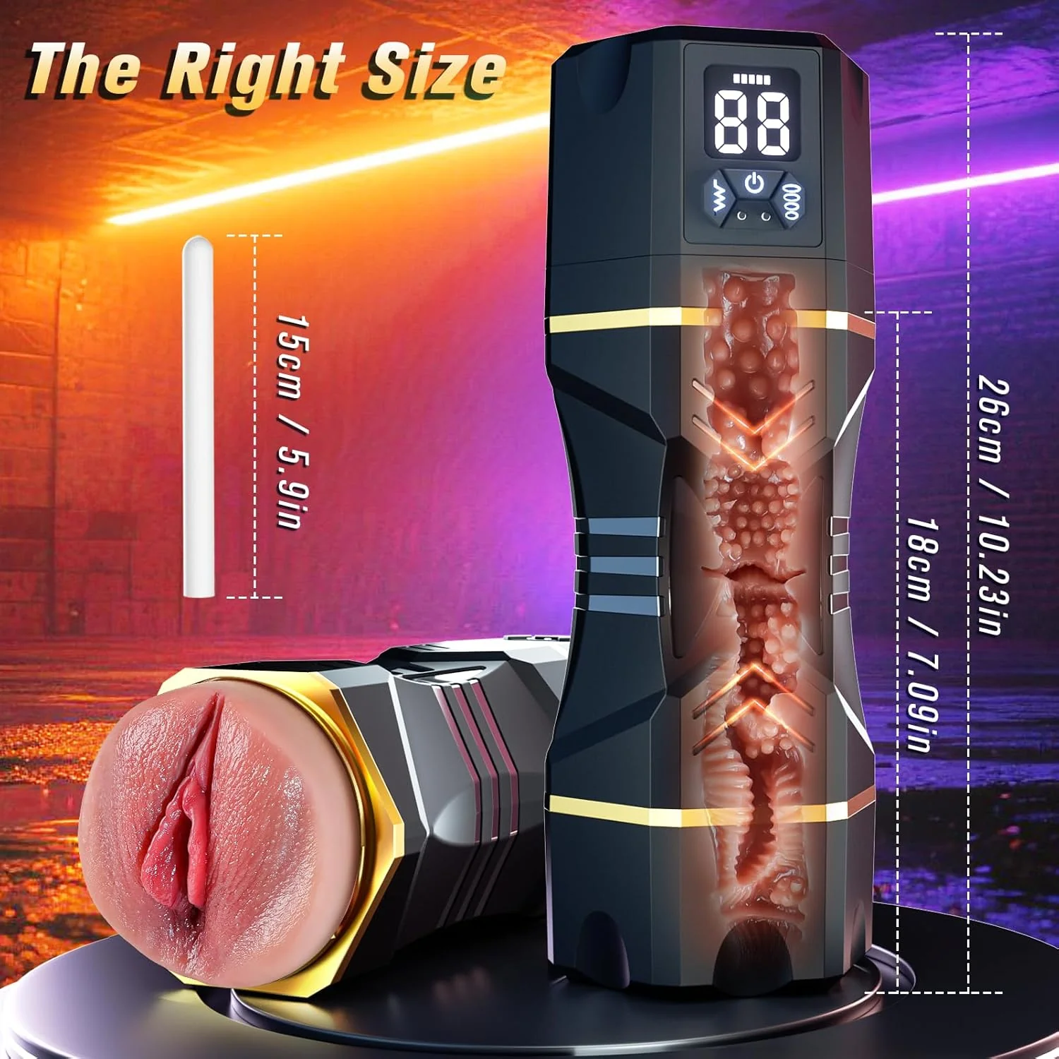 SensaFlow Vibrating Pocket Pussy 5 Suction 9 Vibration Stroker - Image 5