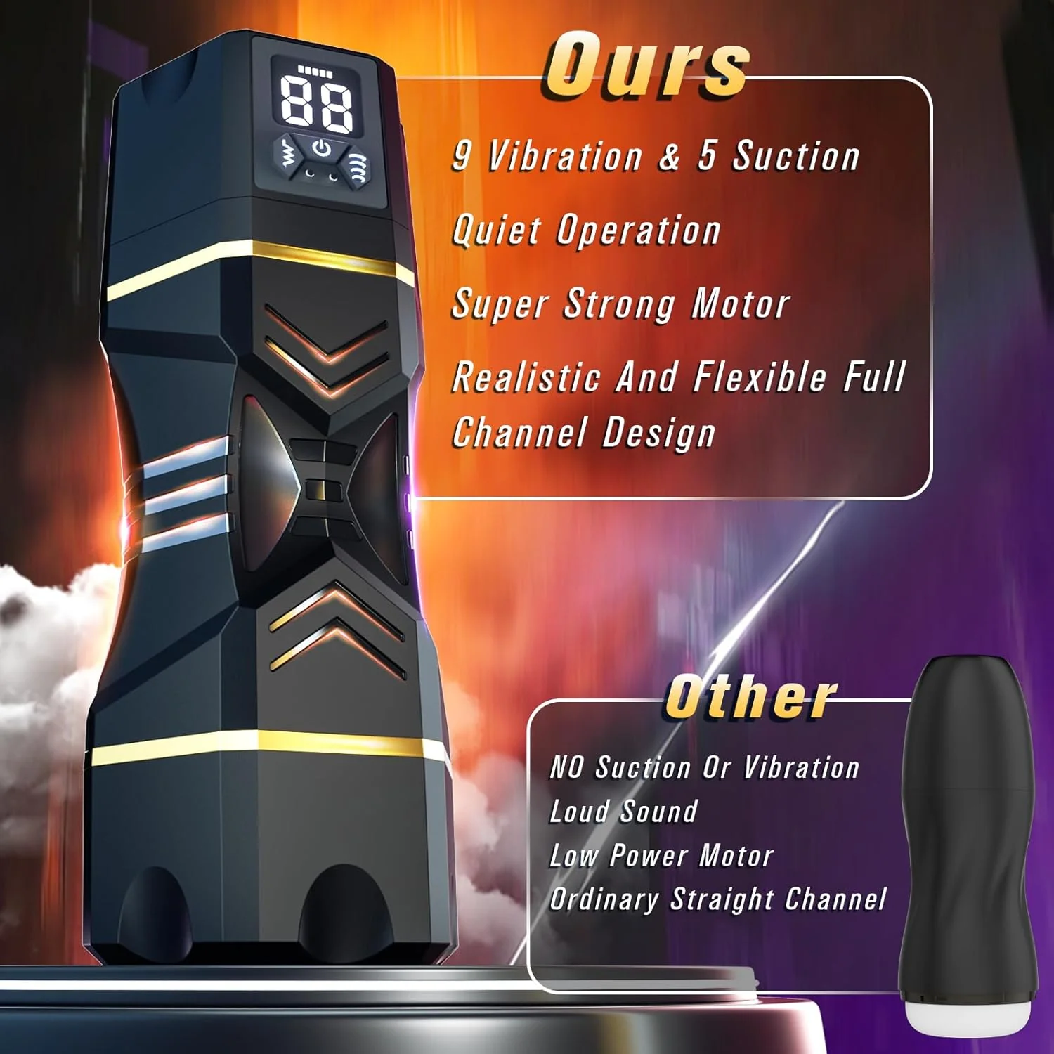SensaFlow Vibrating Pocket Pussy 5 Suction 9 Vibration Stroker - Image 7