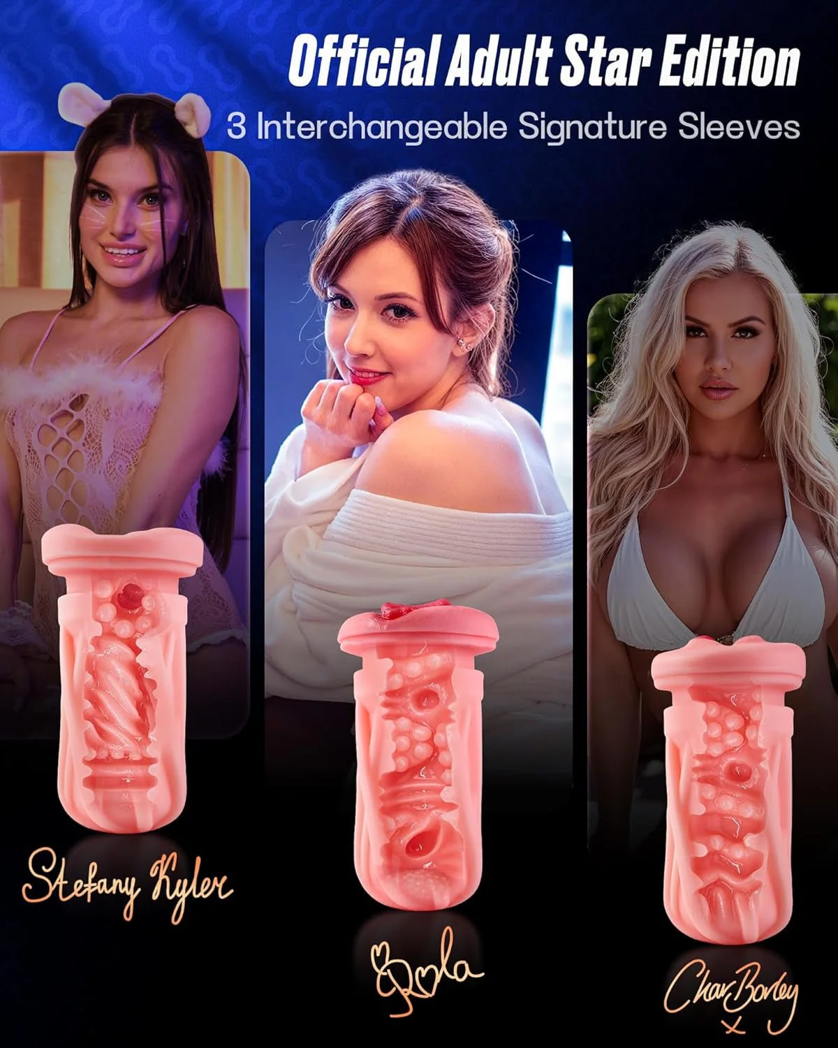 SynthaCore AI App Controlled Thrusting Pocket Pussy 3 Sleeves - Image 2
