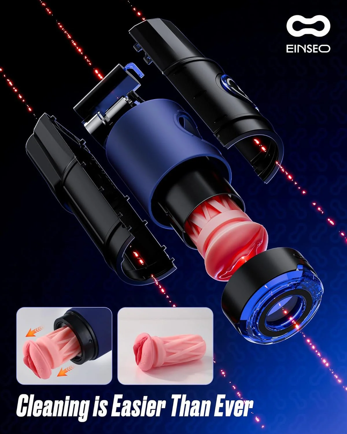 SynthaCore AI App Controlled Thrusting Pocket Pussy 3 Sleeves - Image 7
