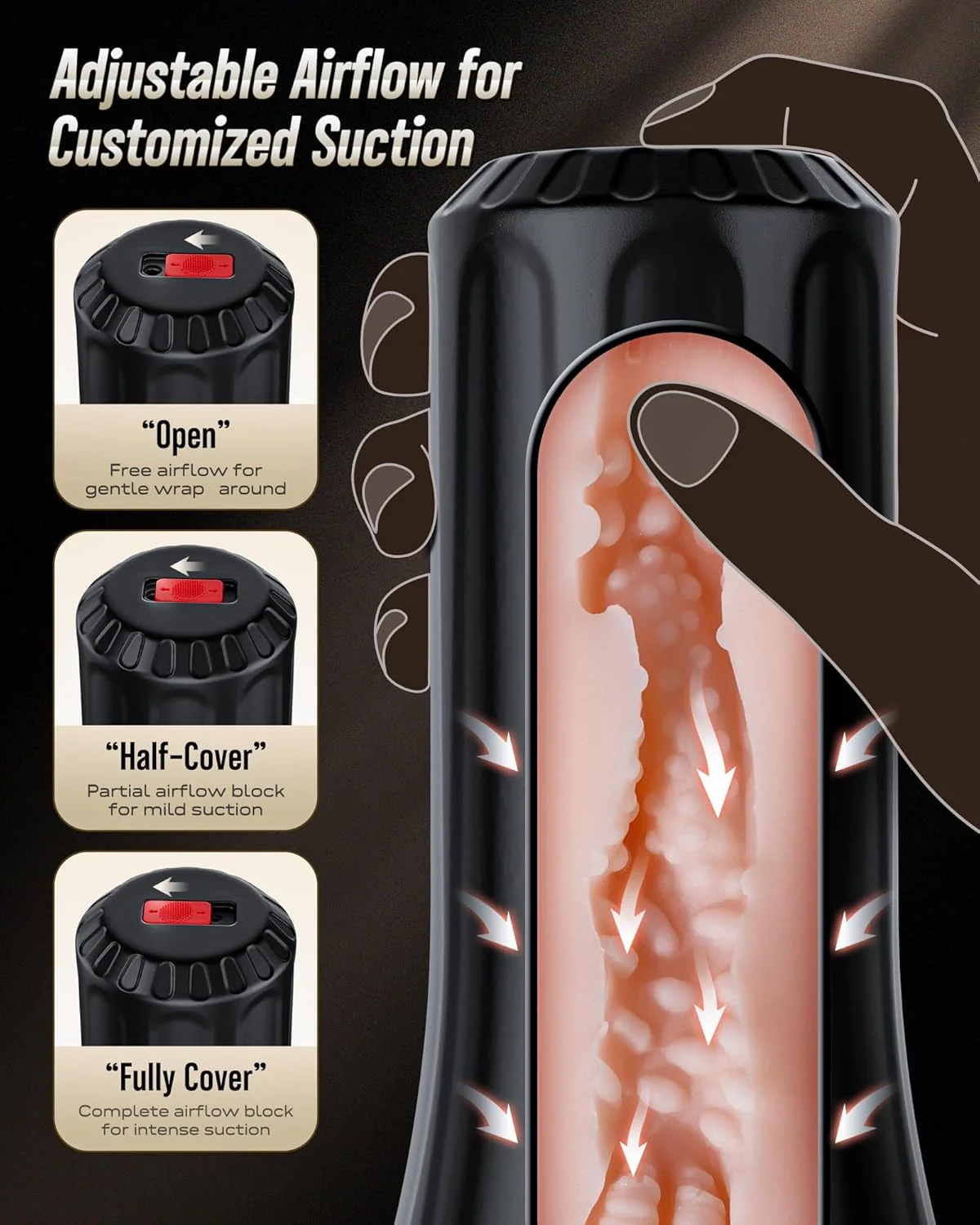 DuoGrip Dual Sleeve Pocket Pussy 7.5" Manual Stroker - Image 3