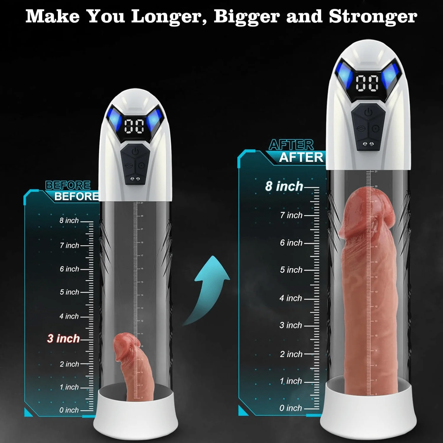 VigorFlux Electric Penis Pump 10 Modes & Powerful Suction - Image 3