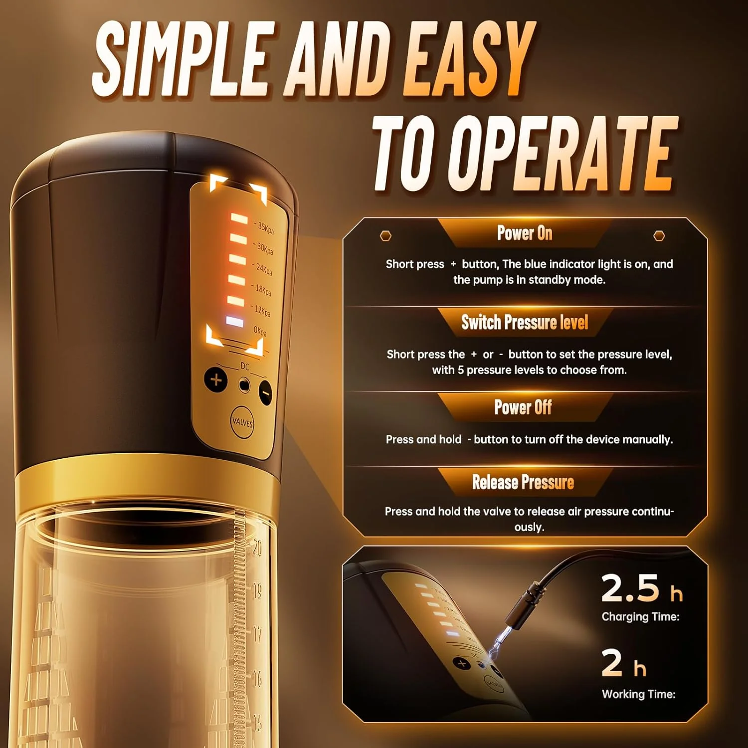PrimeForce Electric Penis Pump 5 Modes with Rings - Image 2