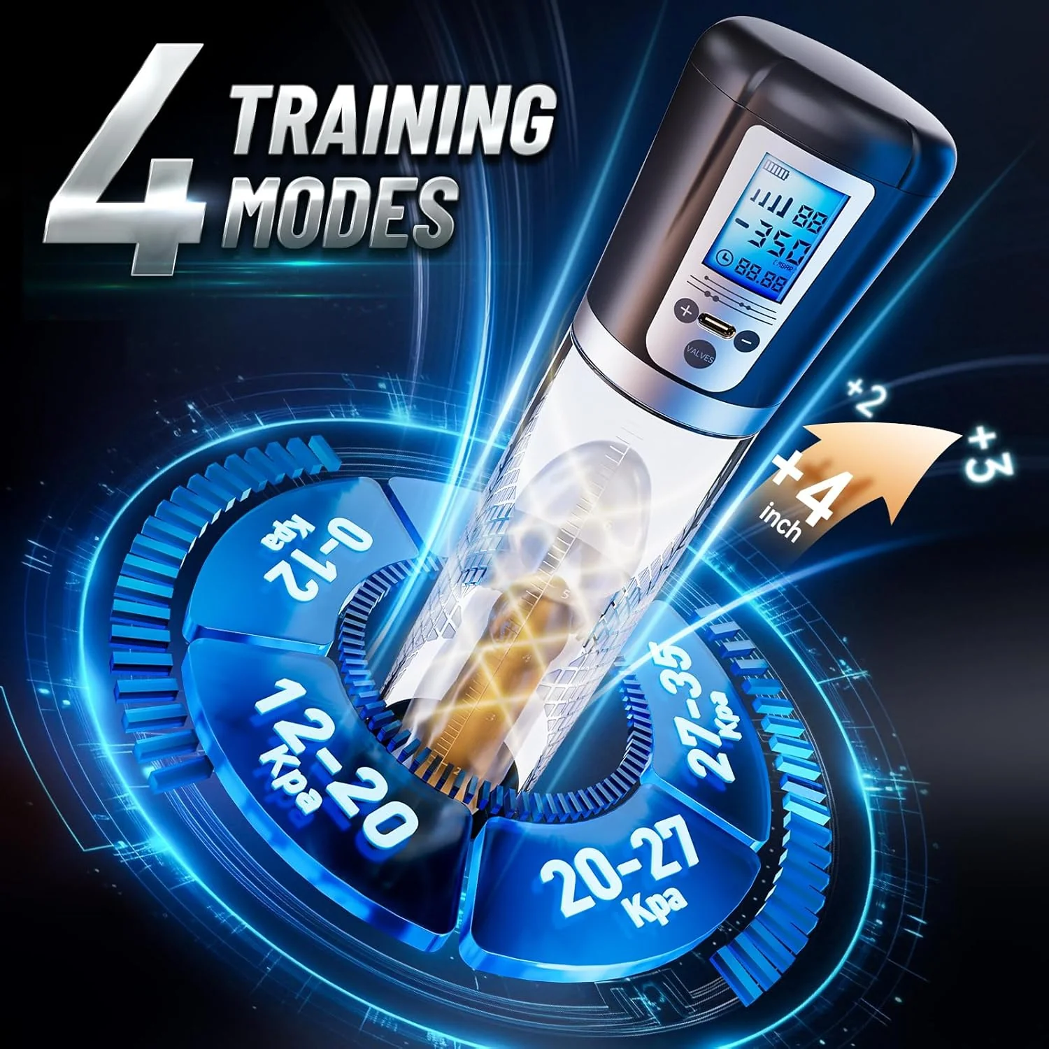 EnduroVac Electric Penis Pump with LED & Rings - Image 2