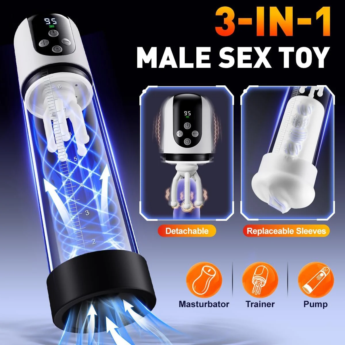 TriFlux Penis Pump 5 Suction 9 Vibration - Image 2