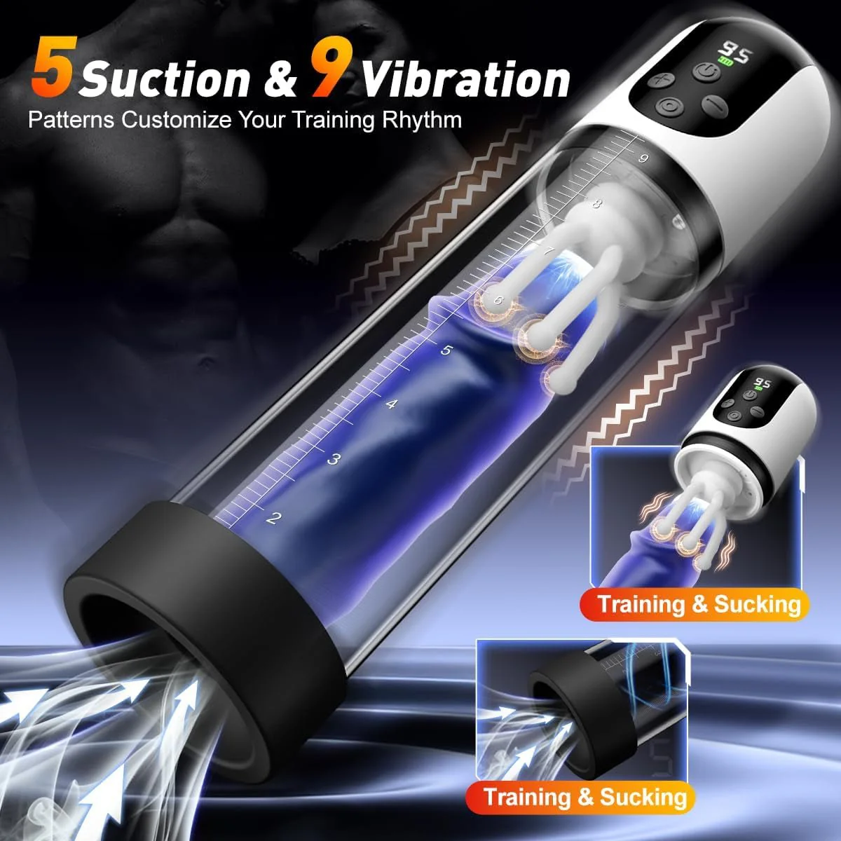 TriFlux Penis Pump 5 Suction 9 Vibration - Image 5