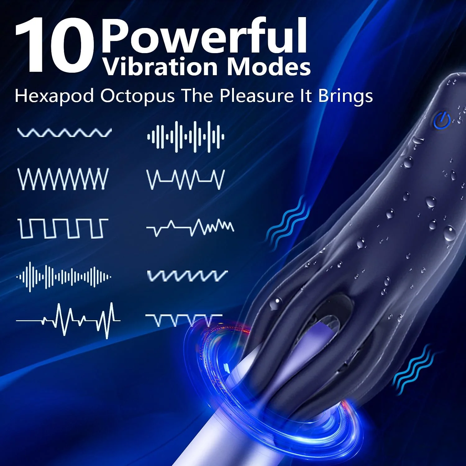 HexaWrap Tentacle Male Training Vibrator 10 Modes Sleeve - Image 2