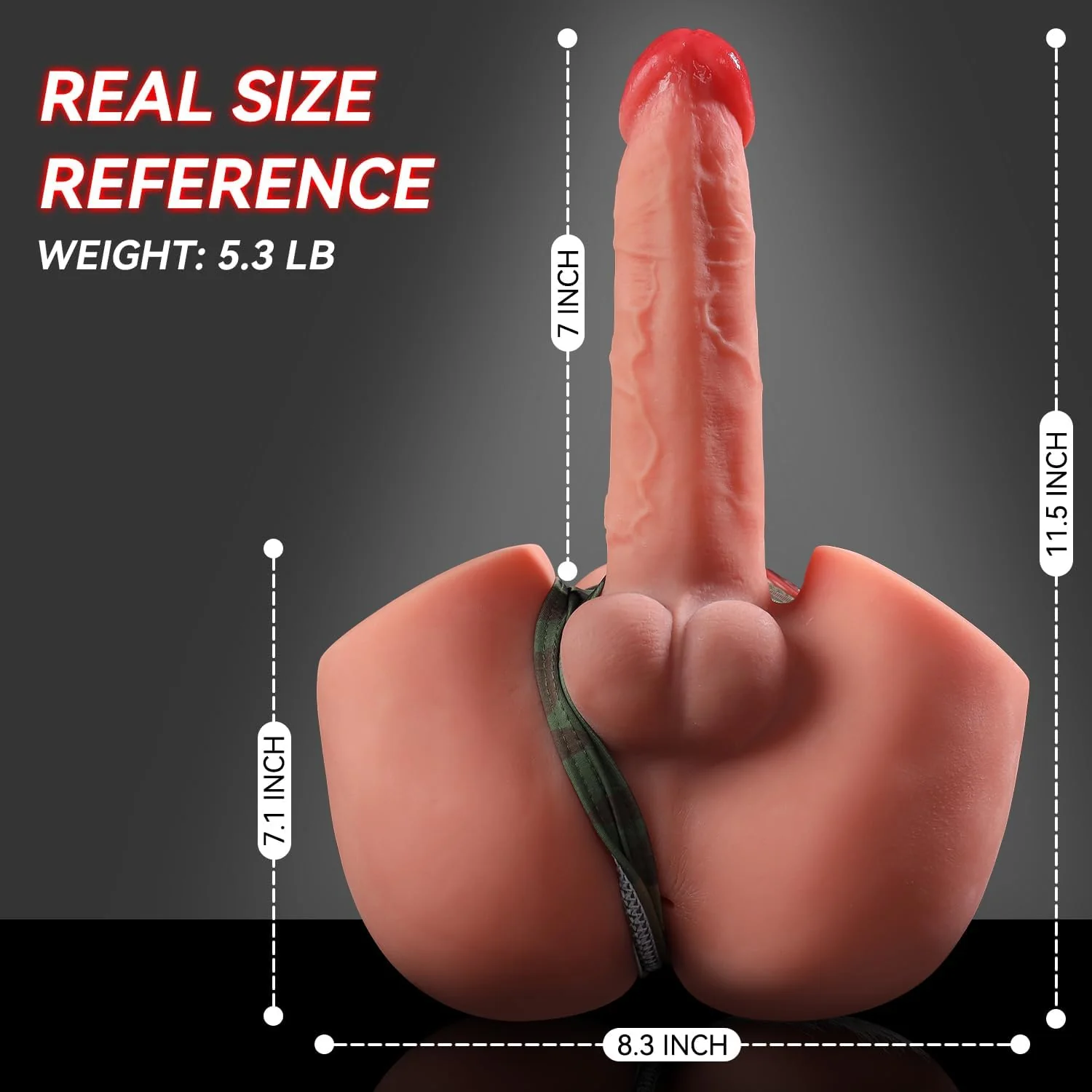 NytheraX Thrusting Vibrating Male Sex Doll Torso 7in - Image 2