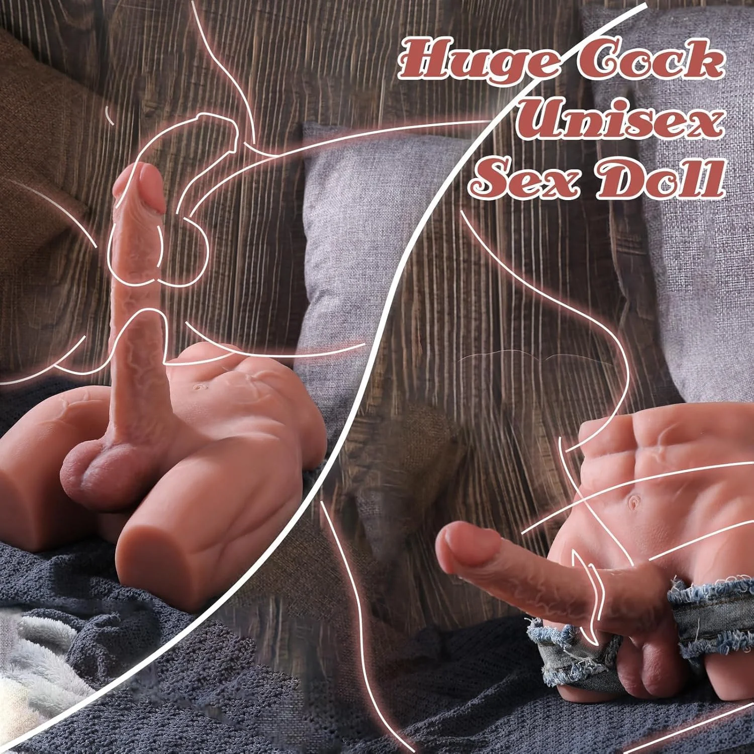 MaxeronX Male Sex Doll Torso 9.4in Dildo 11.7LB - Image 2