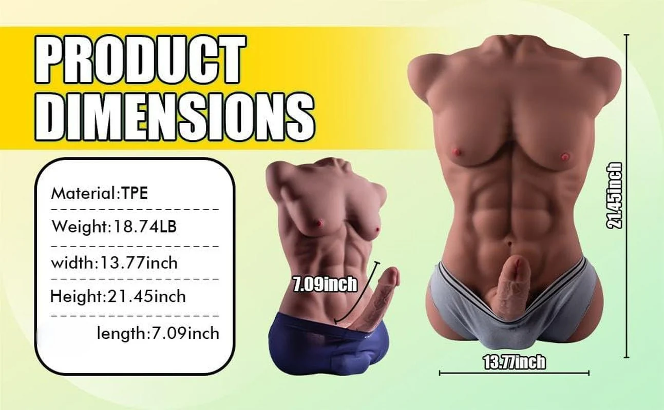 PulseDrive Male Sex Doll Torso with Huge Dildo - Image 7
