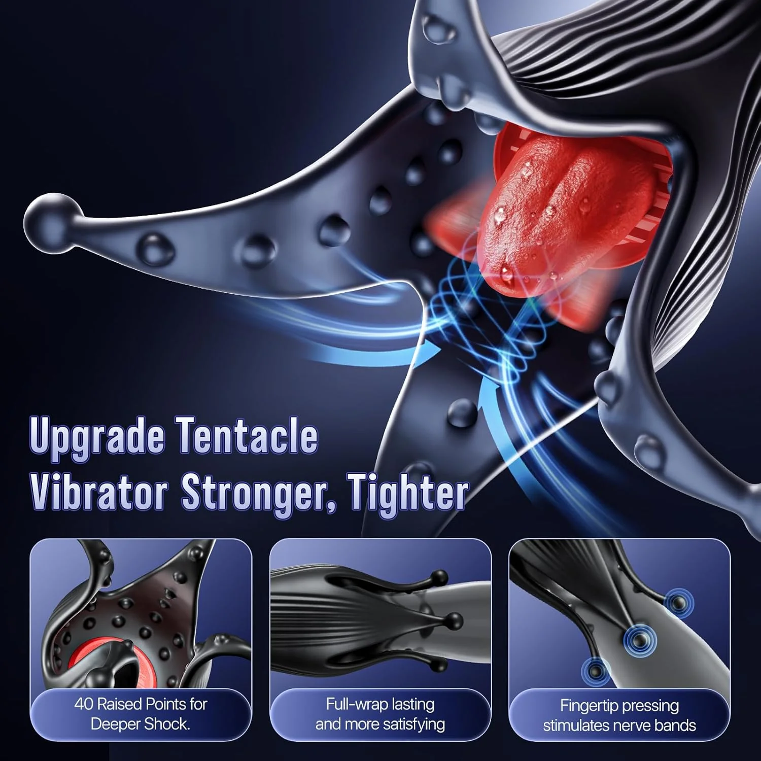 LushTentacle Training Licking Vibrator 10 Modes Sleeve - Image 4