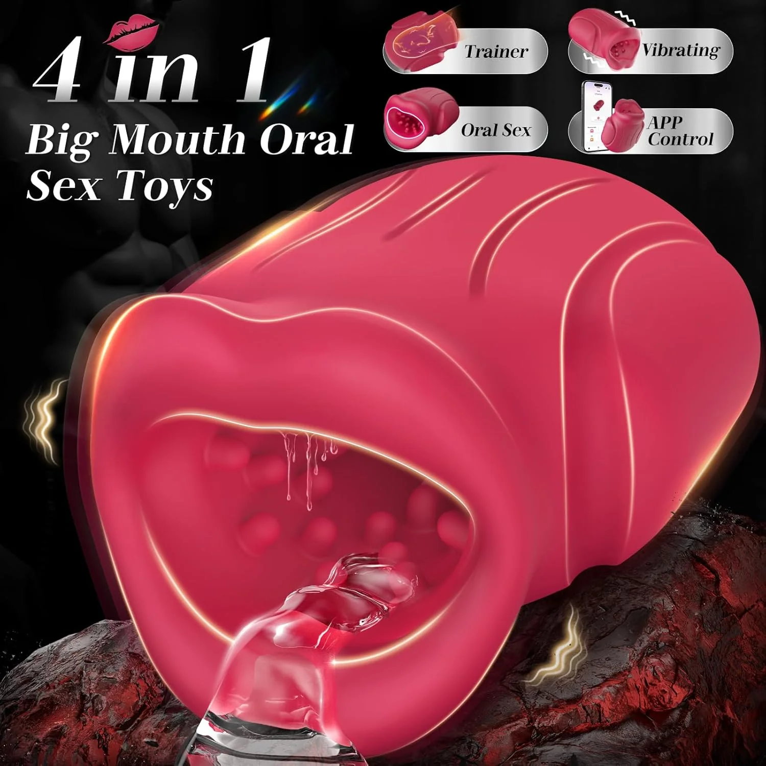 OralPulse App Control Male Stroker Trainer 10 Modes - Image 2