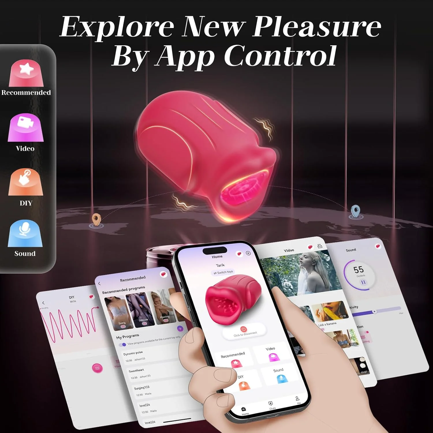 OralPulse App Control Male Stroker Trainer 10 Modes - Image 5