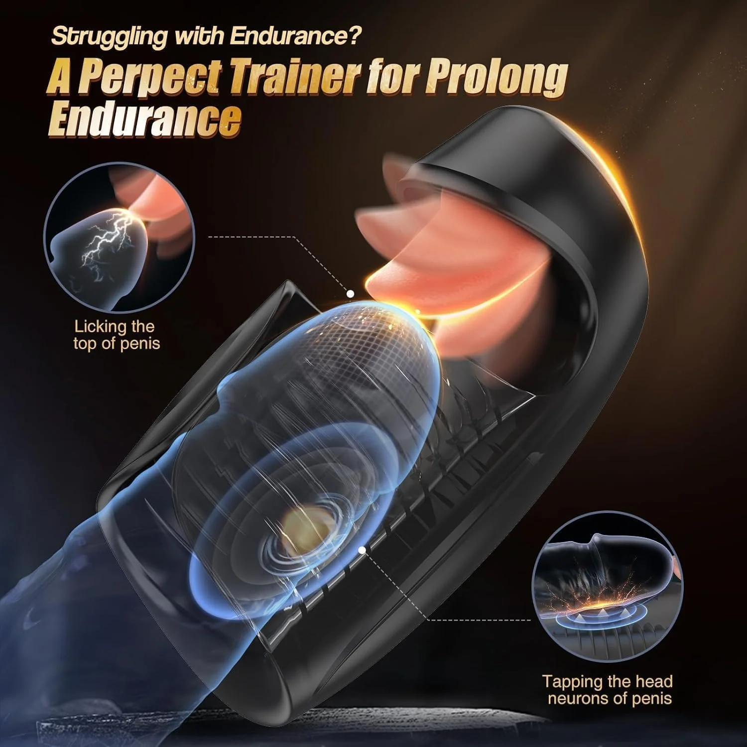 EnduroTongue Male Trainer Stroker Tongue 10 Modes - Image 2