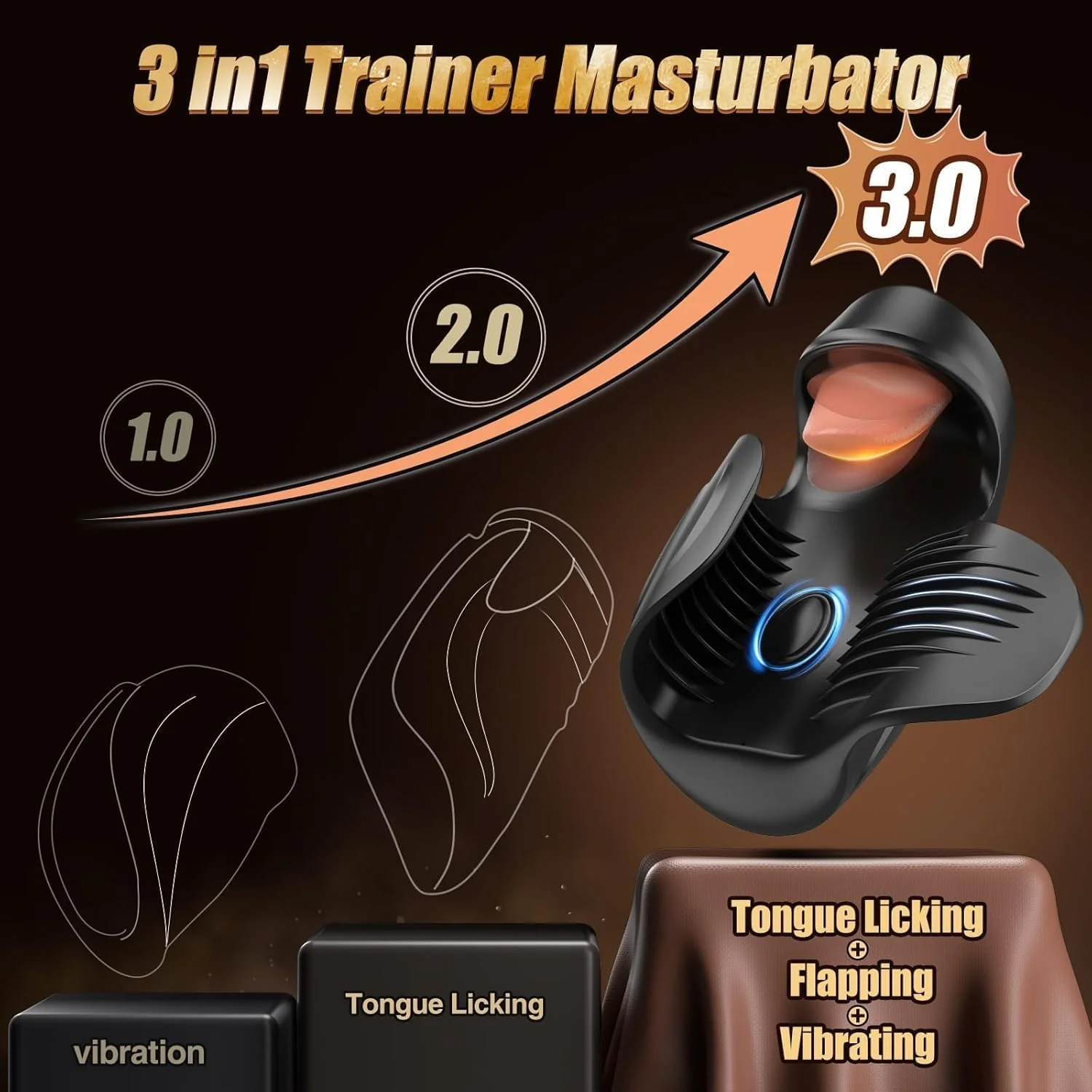 EnduroTongue Male Trainer Stroker Tongue 10 Modes - Image 4