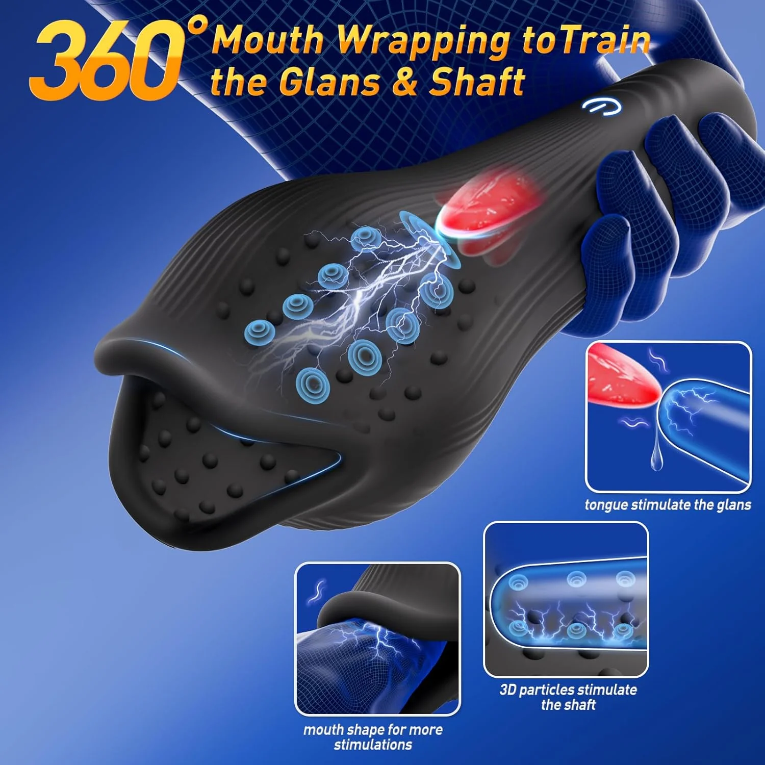 TongueWrap Licking Vibrator Trainer Sleeve 10 Modes - Image 2