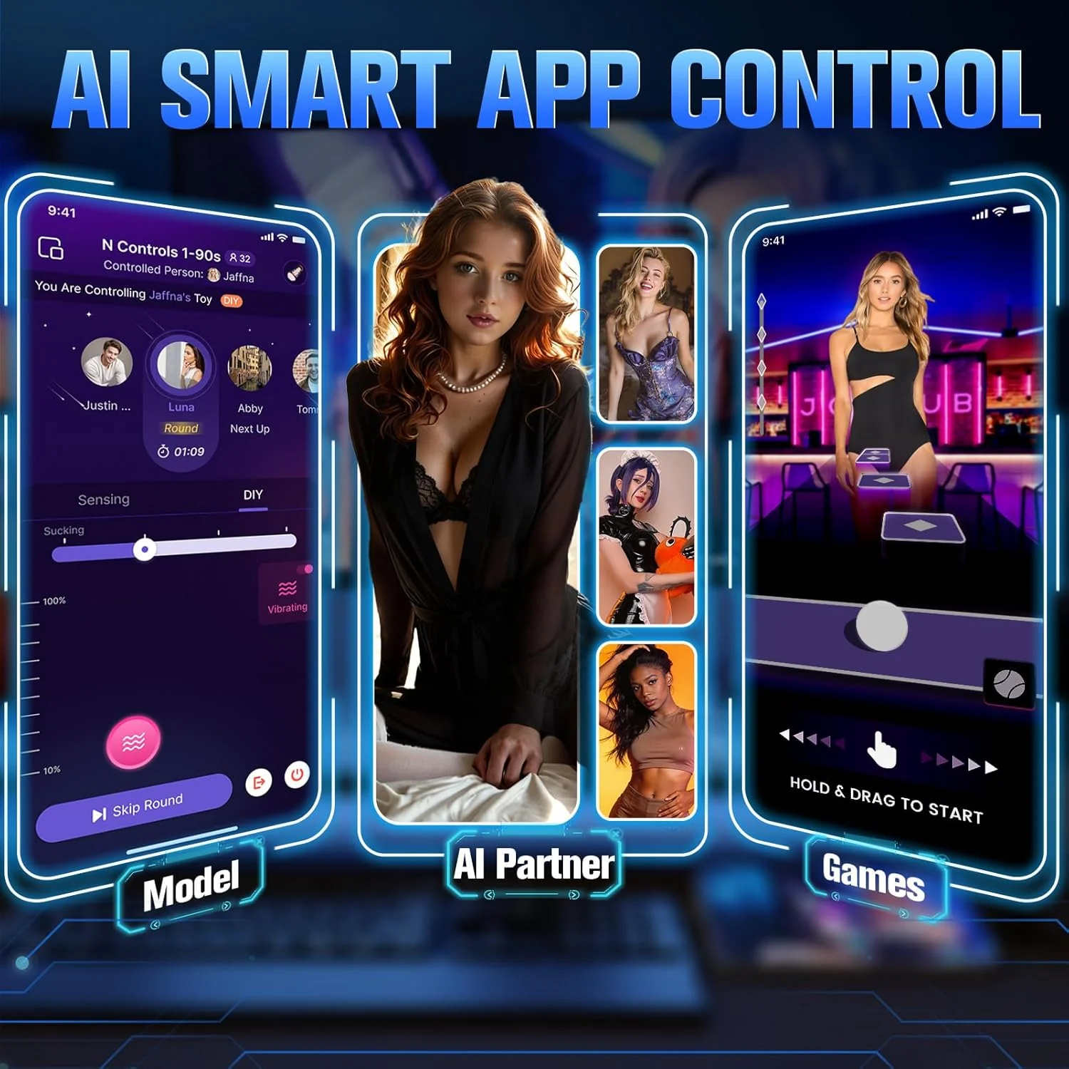 AIVibe AI APP Male Masturbator Heating Suction 10 Modes - Image 2