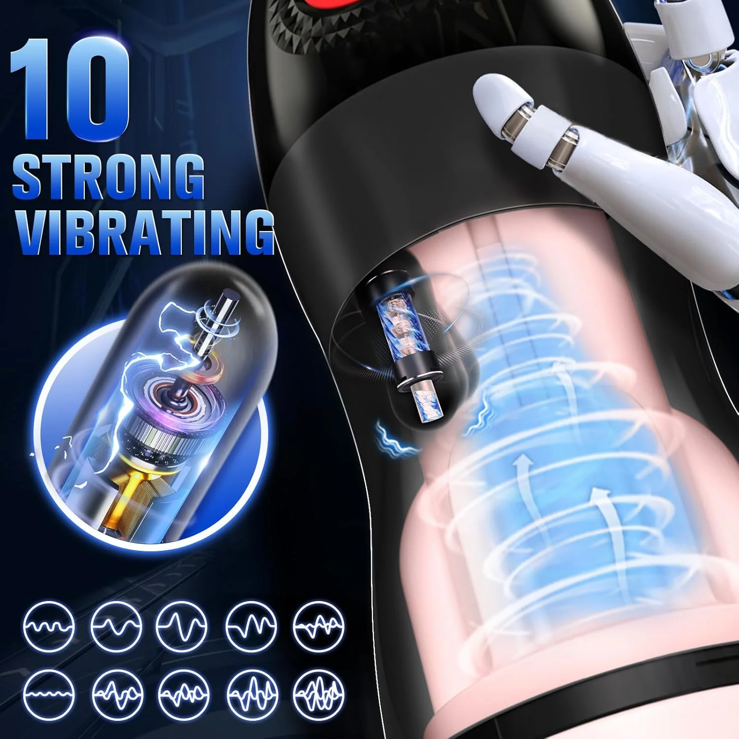 AIVibe AI APP Male Masturbator Heating Suction 10 Modes - Image 4