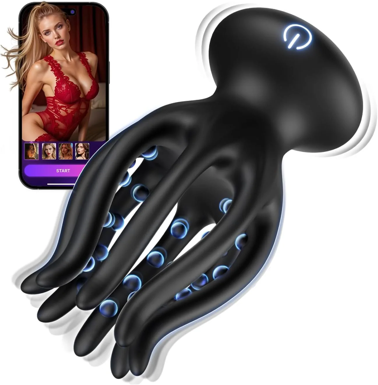 OctoGripX Tentacle Penis Training Vibrator 10 Modes 360 Wrap