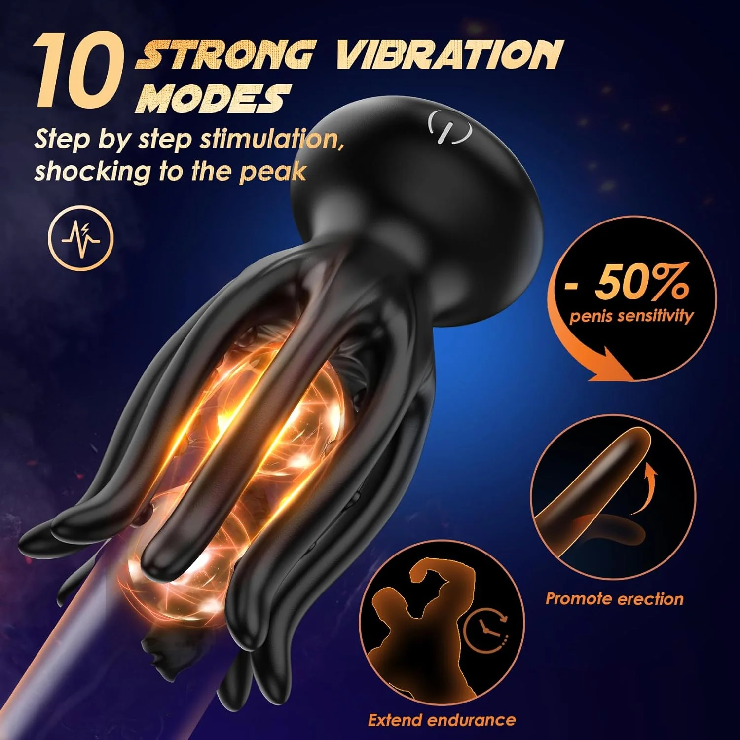 OctoGripX Tentacle Penis Training Vibrator 10 Modes 360 Wrap - Image 2
