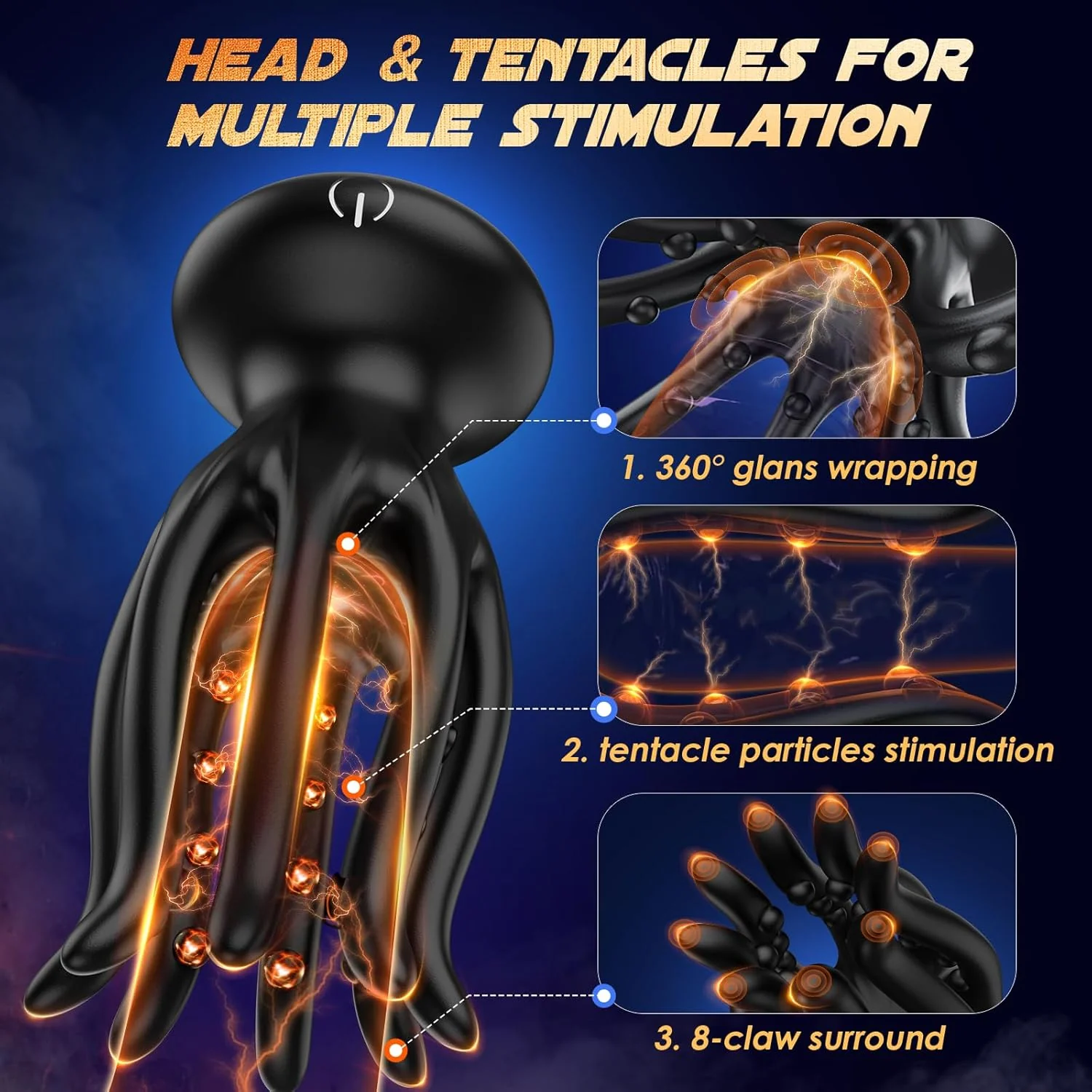 OctoGripX Tentacle Penis Training Vibrator 10 Modes 360 Wrap - Image 3