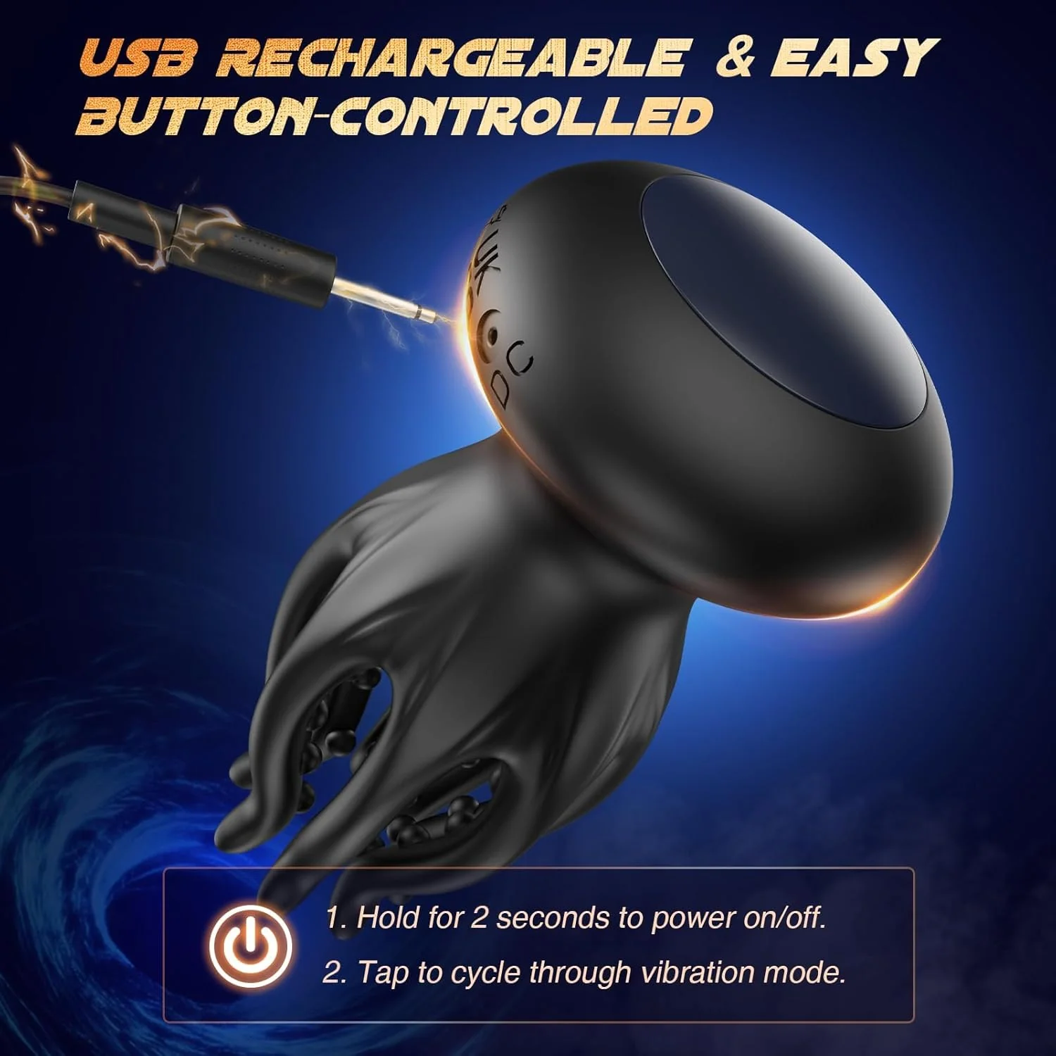 OctoGripX Tentacle Penis Training Vibrator 10 Modes 360 Wrap - Image 9