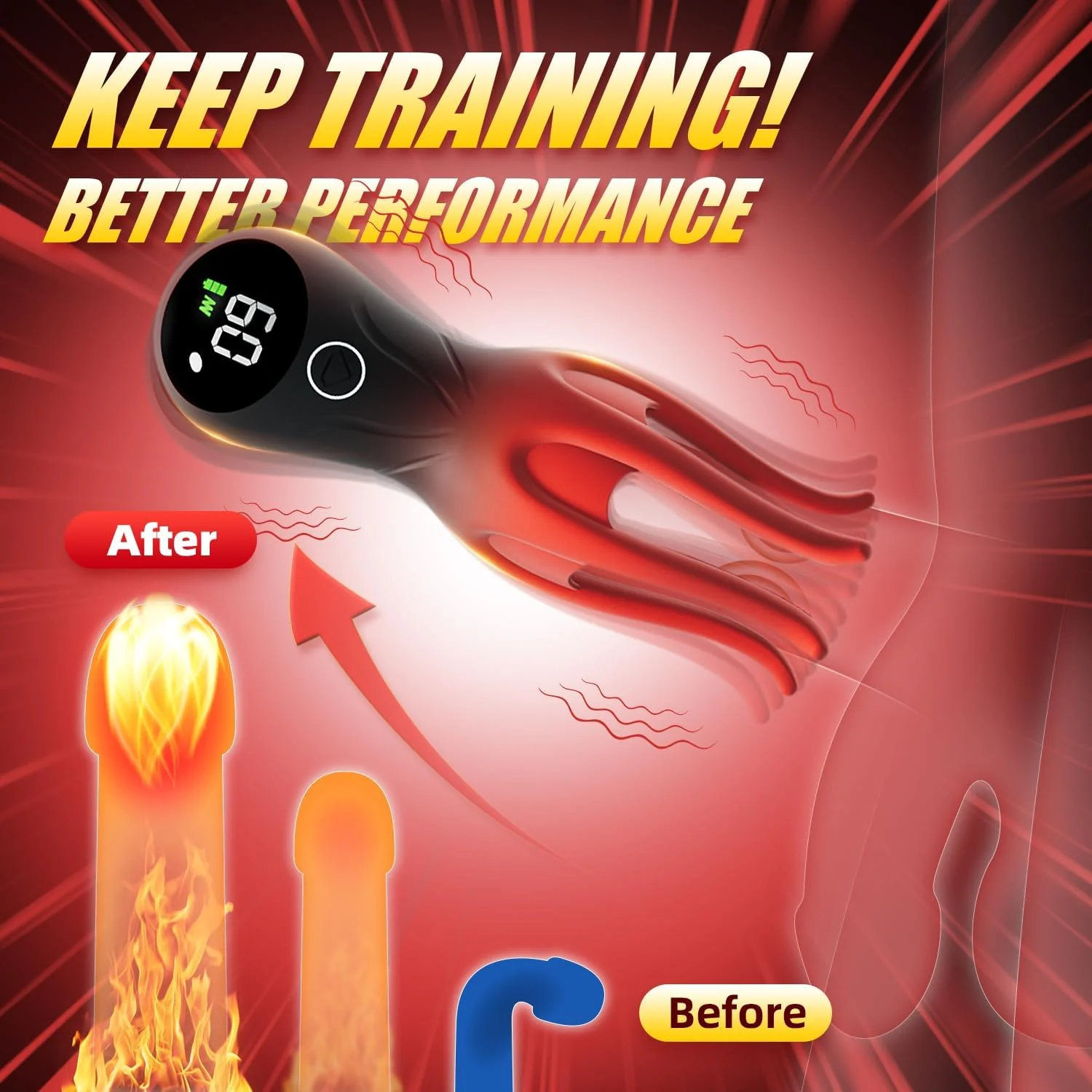 LumiTentacle LED Male Training Vibrator 12 Modes Tentacle - Image 3