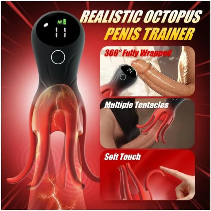 LumiTentacle LED Male Training Vibrator 12 Modes Tentacle - Image 5