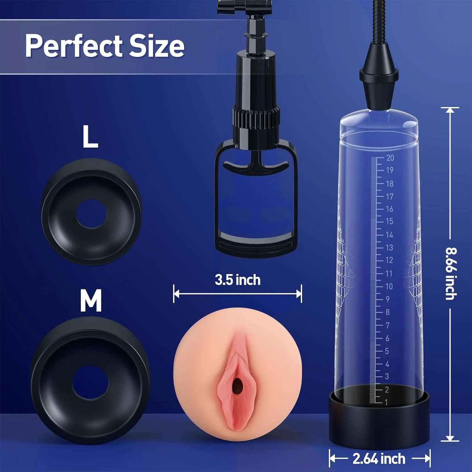 TouchLift Manual Strength Chamber Penis Pump - Image 5