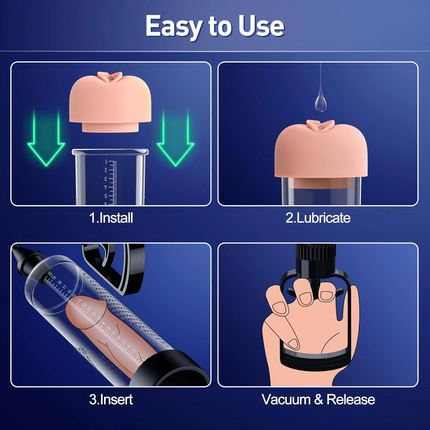 TouchLift Manual Strength Chamber Penis Pump - Image 6