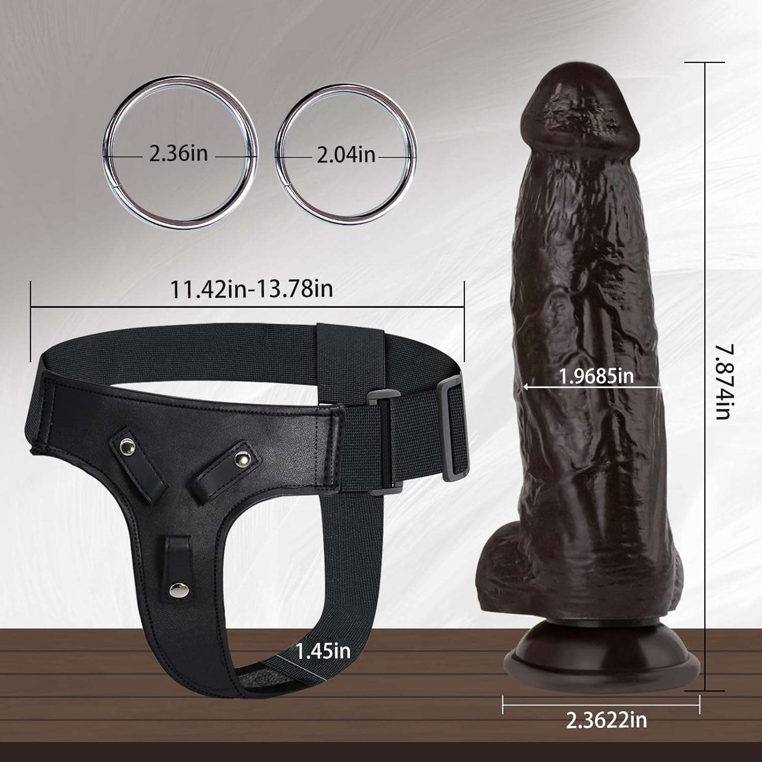 WideReach Thick Ebony Dildo Strap-On - Image 6