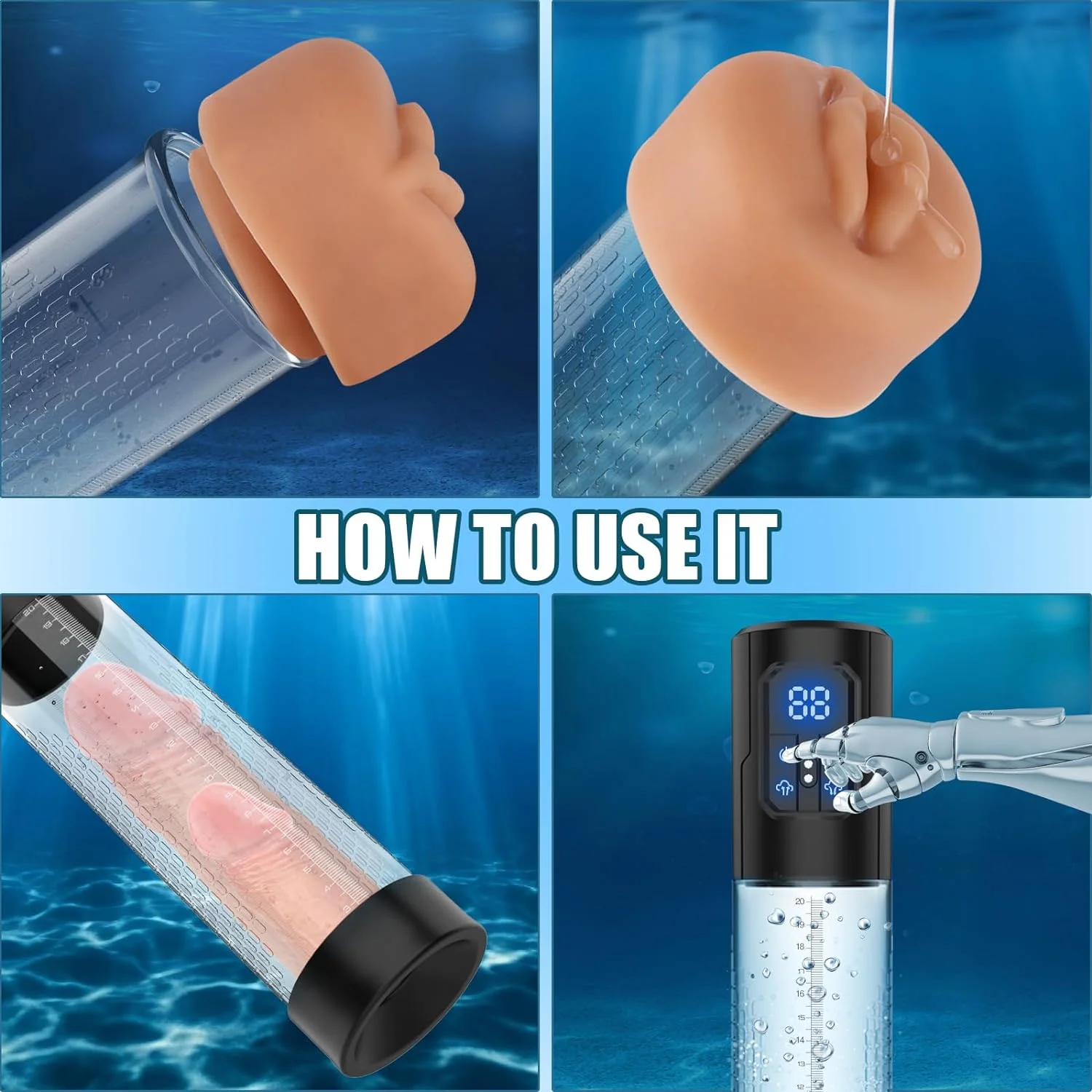 MaxExtender 2-in-1 Penis Pump & Male Masturbator – 4 Training Modes, Auto-Suction - Image 8