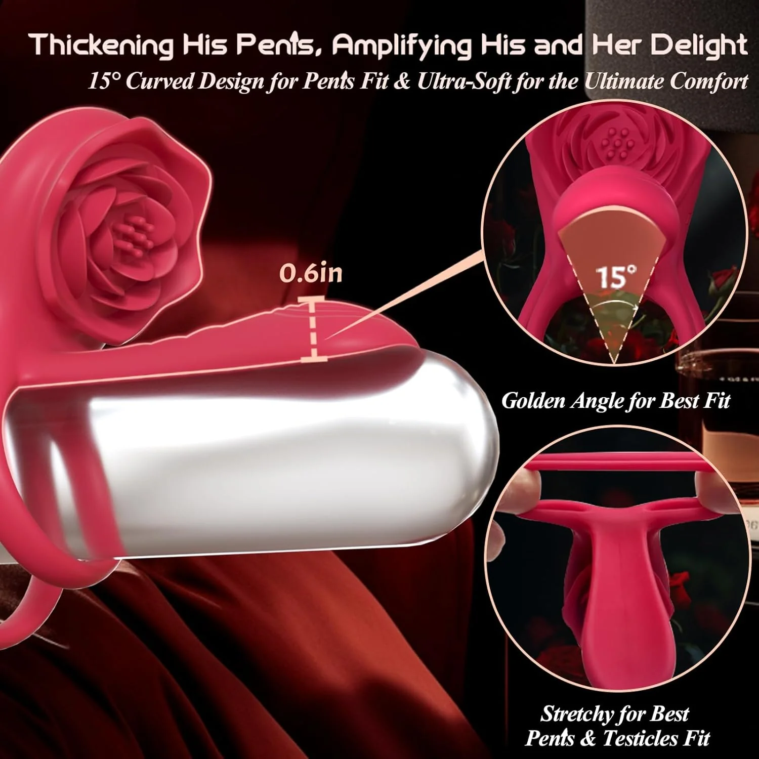 MechaGlide Vibrating Cock Ring Clitoral Stimulator - Image 3